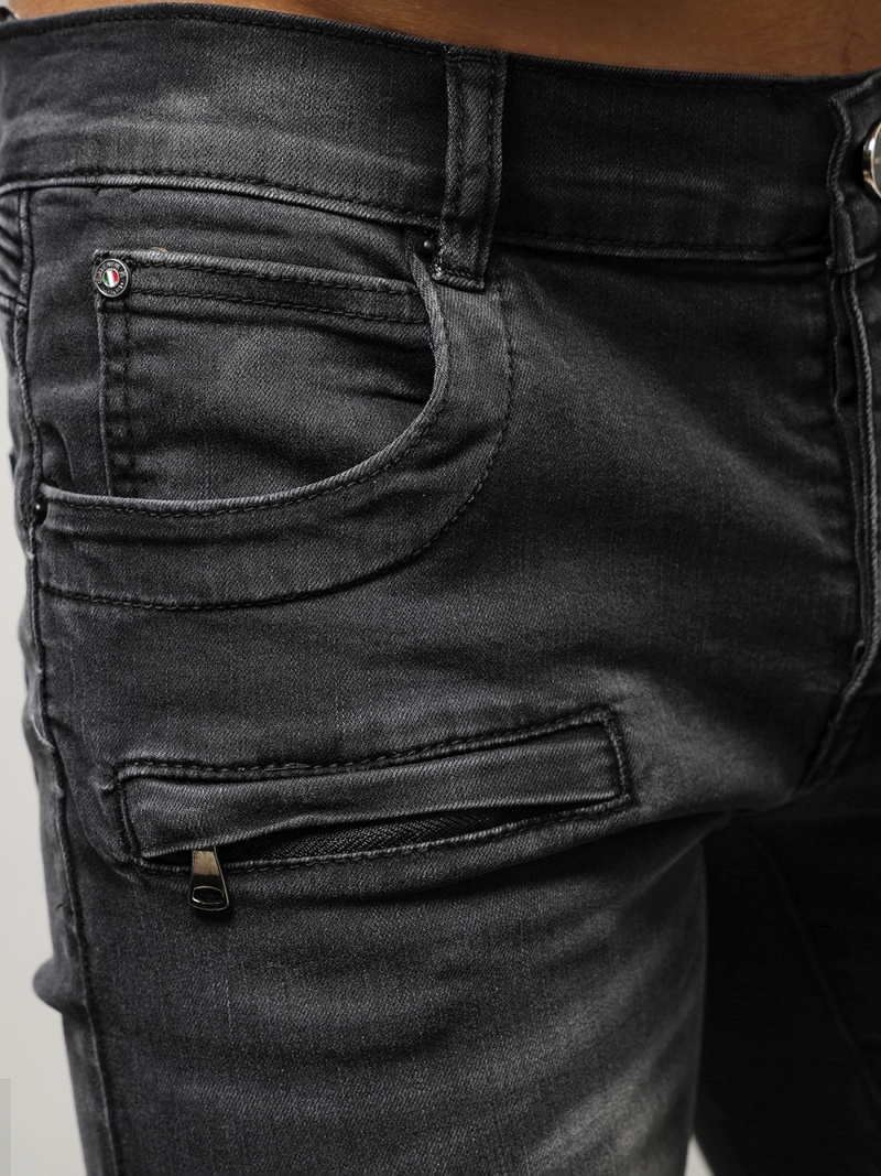 Spodnie jeansowe męskie szare OZONEE NB/MP0029G