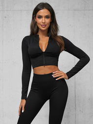 Жіночий спортивний костюм з двох частин чорний OZONEE O/SY2308