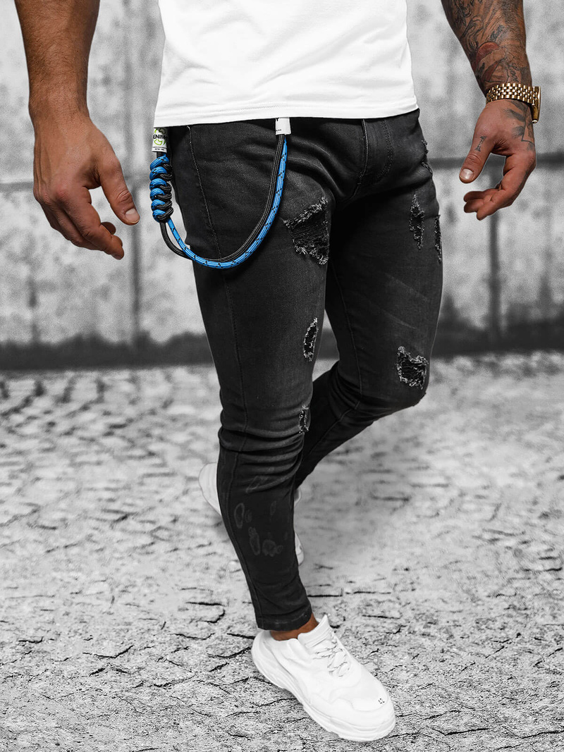 Чоловічі джинси Чорнi OZONEE DR/TF245