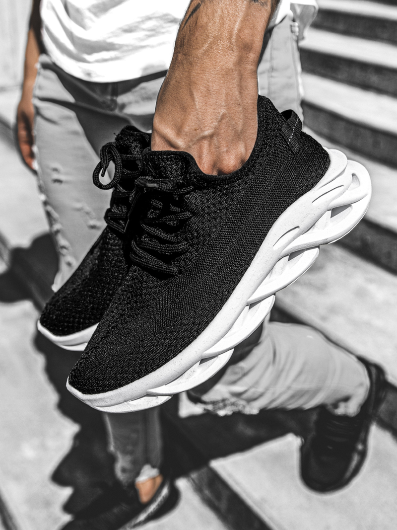 Снікерси чоловічі Чорнi OZONEE B/2051/20