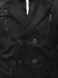 Płaszcz męski czarny OZONEE JS/79M3143Z