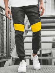 Spodnie dresowe męskie czarne OZONEE JS/K60021