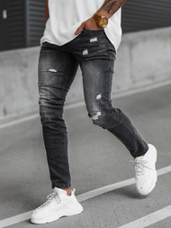 Spodnie jeansowe męskie czarne OZONEE NB/MP0051NZ