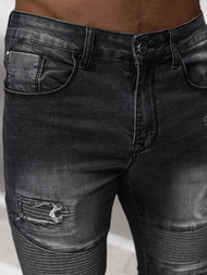 Spodnie jeansowe męskie czarne OZONEE NB/MP0142N