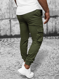 Spodnie męskie chino joggery zielone OZONEE NB/MP0201MV