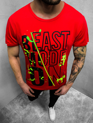 T-Shirt męski czerwony OZONEE JS/KS1949Z