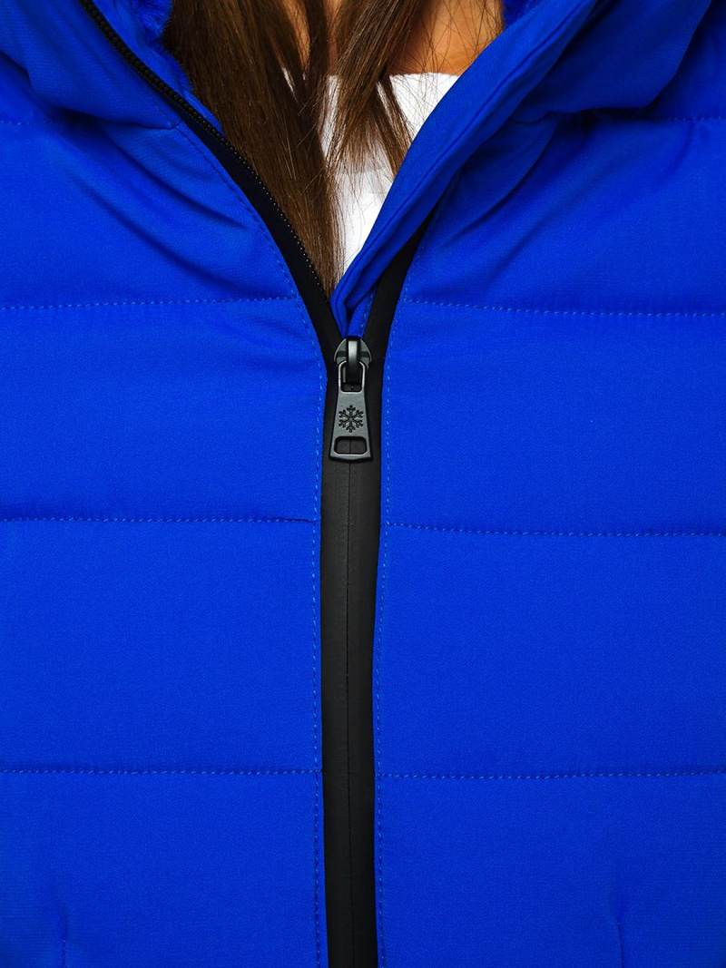 Kurtka zimowa z kapturem damska niebieska OZONEE O/M201/42