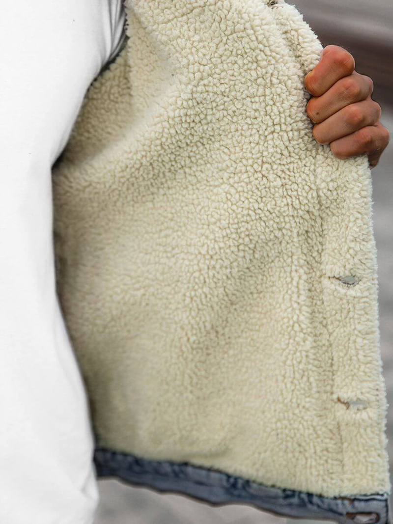 Kurtka męska jeans niebieska OZONEE BN/6629