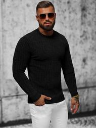 Sweter męski czarny OZONEE O/ZZ190157