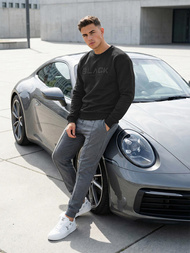 Чоловічий світшот чорний OZONEE JS/8B1992/3