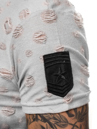 T-Shirt męski szary OZONEE MJ/318YZ