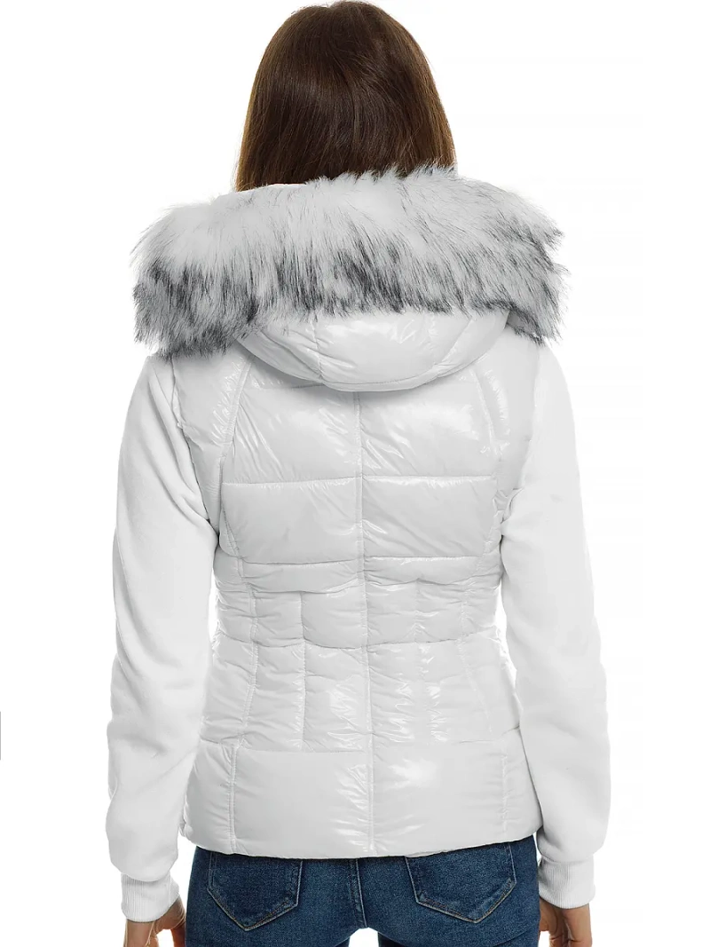 Стьобаний жіночий жилет біла OZONEE O/DK027/10