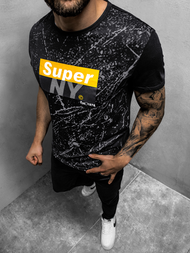 T-Shirt męski czarny OZONEE JS/SS11100Z