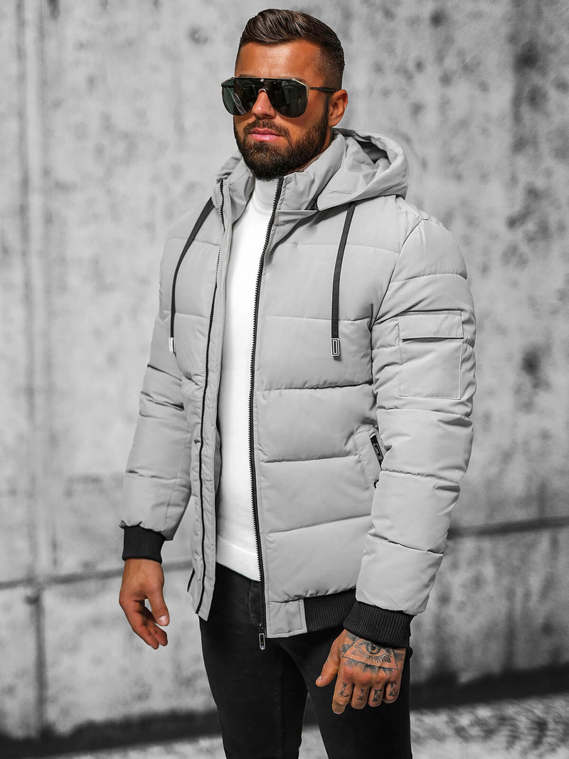 Kurtka męska pikowana szara OZONEE JS/31M5006