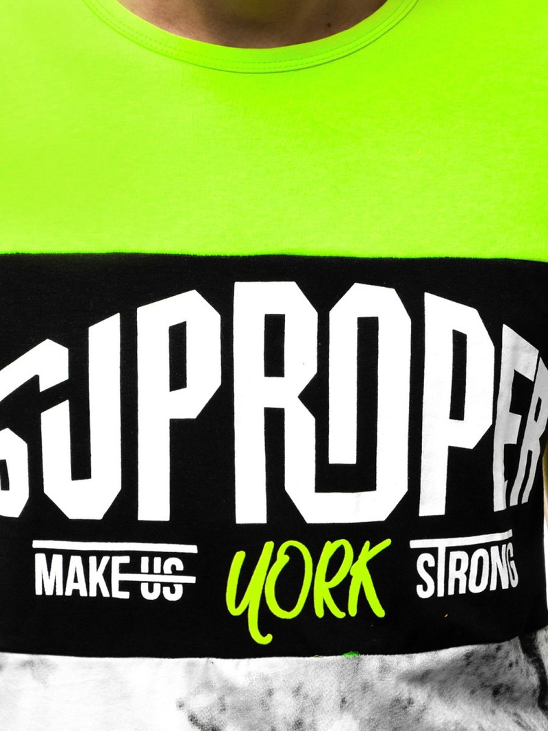 T-Shirt męski zielony OZONEE JS/KS1974