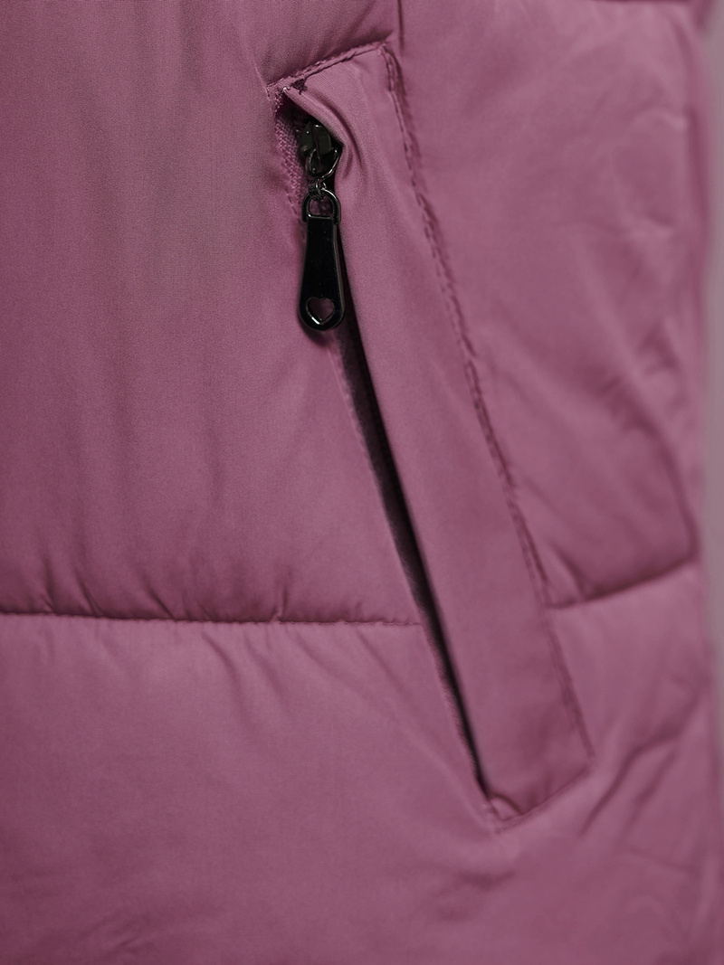 Стьобаний жіночий жилет tемно-pожева OZONEE JS/16M9112/53