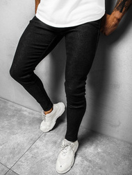 Spodnie jeansowe męskie czarne OZONEE DP/591Z