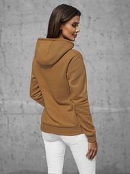Bluza z kapturem damska brązowa OZONEE JS/W02/157Z