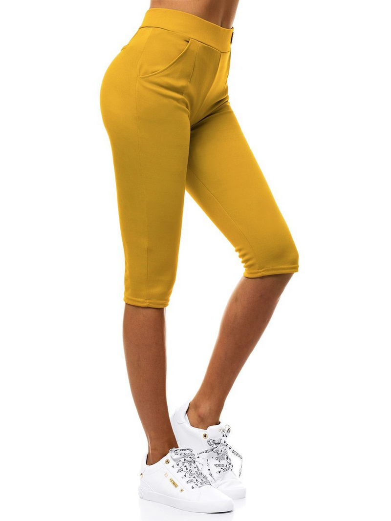 Legginsy krótkie damskie camelowe OZONEE JS/1027/B10