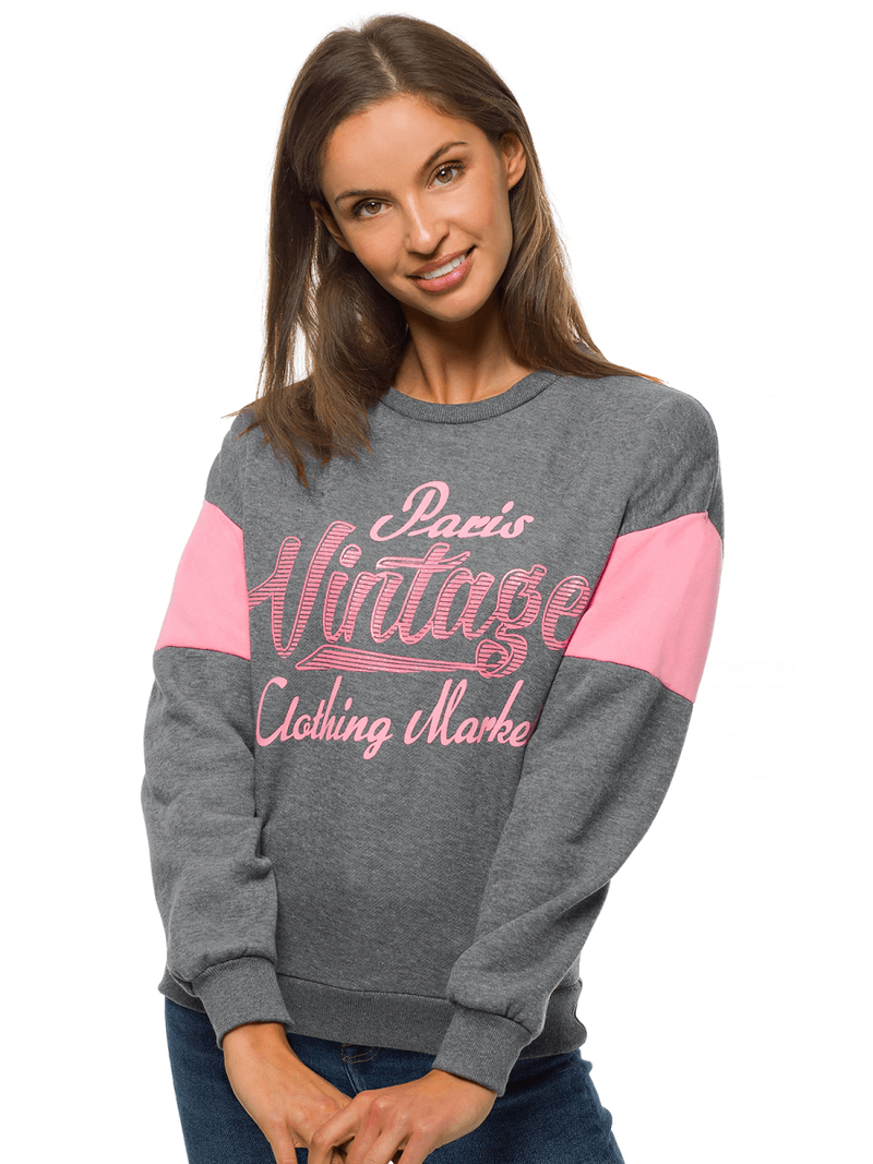 Bluza damska grafitowa OZONEE JS/B26004