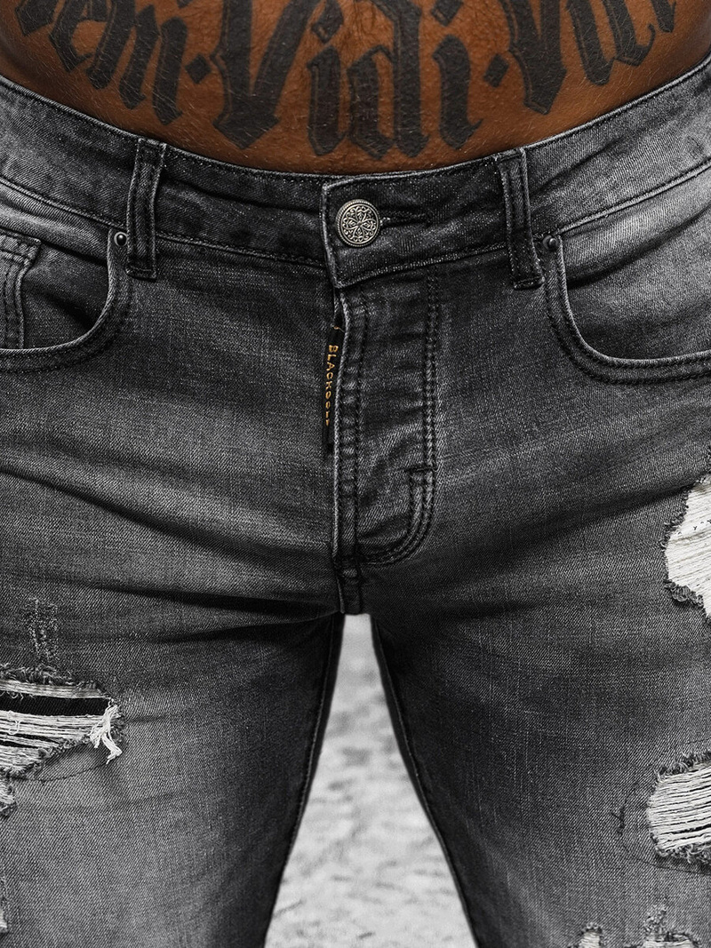 Чоловічі джинси Чорнi OZONEE NB/MP0125N