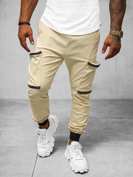 Штани чоловічі джоггери Бежевi OZONEE O/475