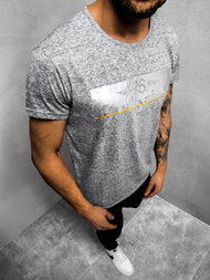 T-Shirt męski grafitowy OZONEE JS/KS2056Z