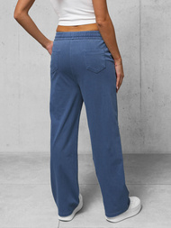 Spodnie jeansowe damskie wide leg niebieskie OZONEE O/330098