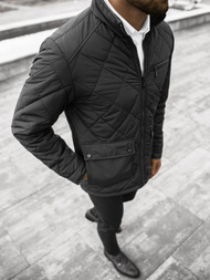 Kurtka przejściowa męska czarna OZONEE JS/22M11/1