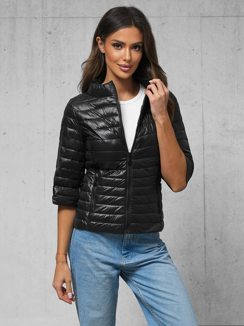 Kurtka damska pikowana czarna OZONEE O/H891Z