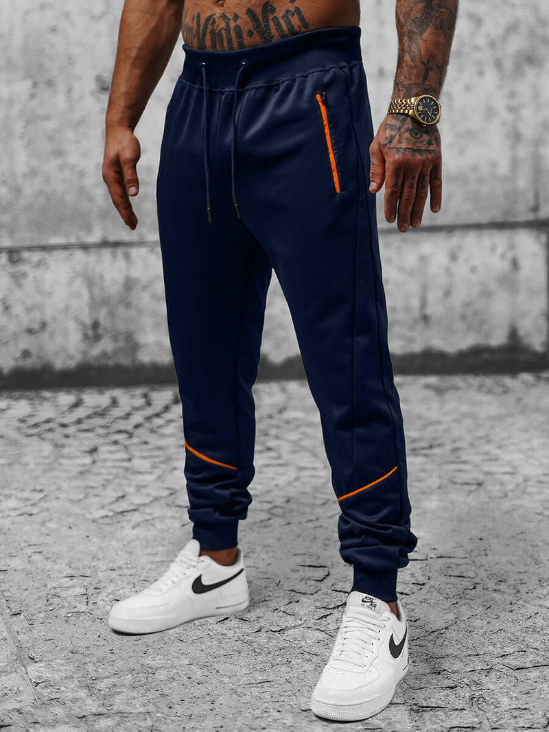 Spodnie dresowe męskie granatowe OZONEE JS/8K175