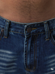 Spodnie jeansowe męskie wide leg niebieskie OZONEE O/KK2885