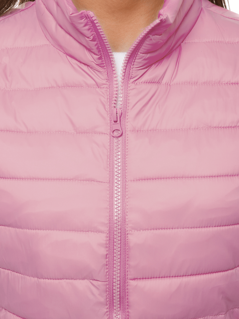 Kamizelka damska pikowana pudrowa OZONEE JS/M23038/354