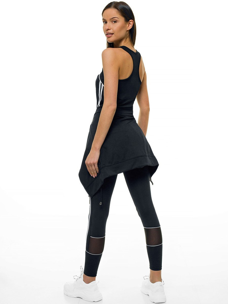 Жіночий спортивний костюм з трьох частин Чорний OZONEE JS/YW06018/1/11