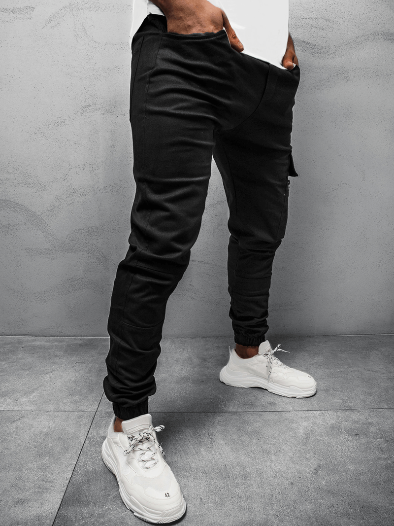 Штани чоловічі джоггери Чорнi OZONEE O/11104