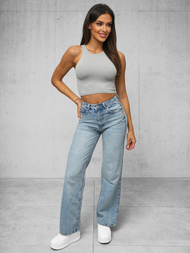 Top damski na ramiączkach szary OZONEE O/ZL-032