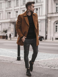 Пальто чоловіче Гiрчичне OZONEE N/5922Z