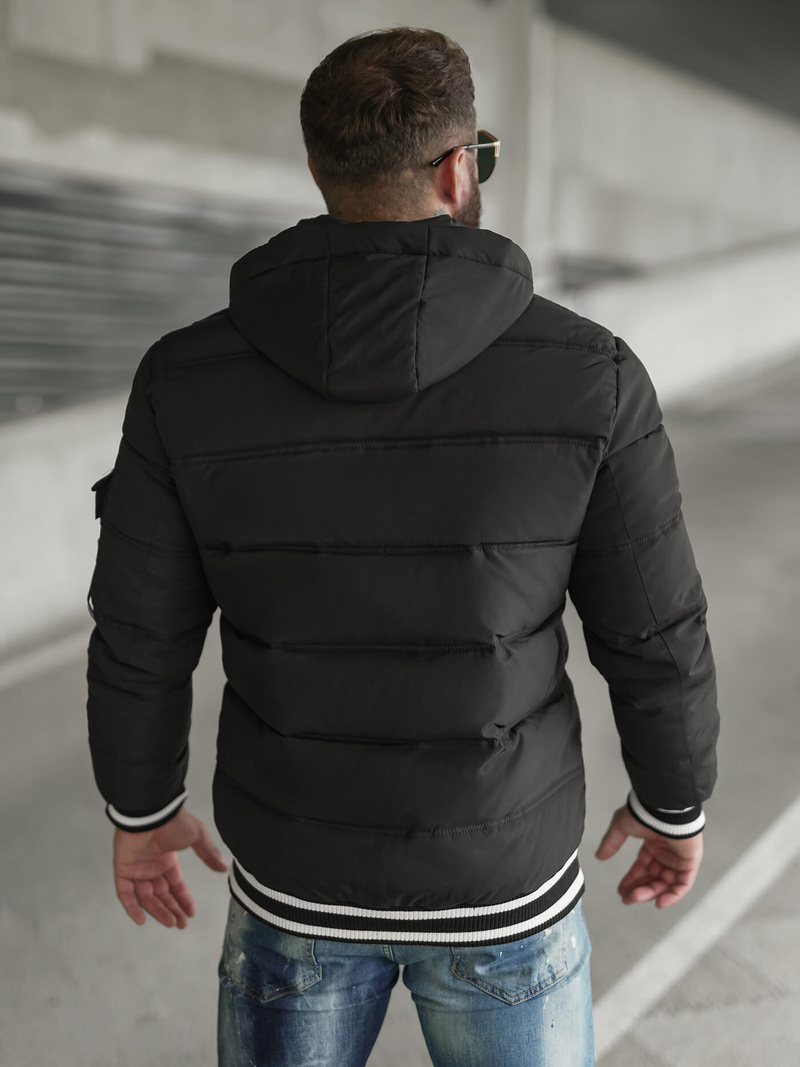 Kurtka męska pikowana czarna OZONEE JS/57M7501/392Z