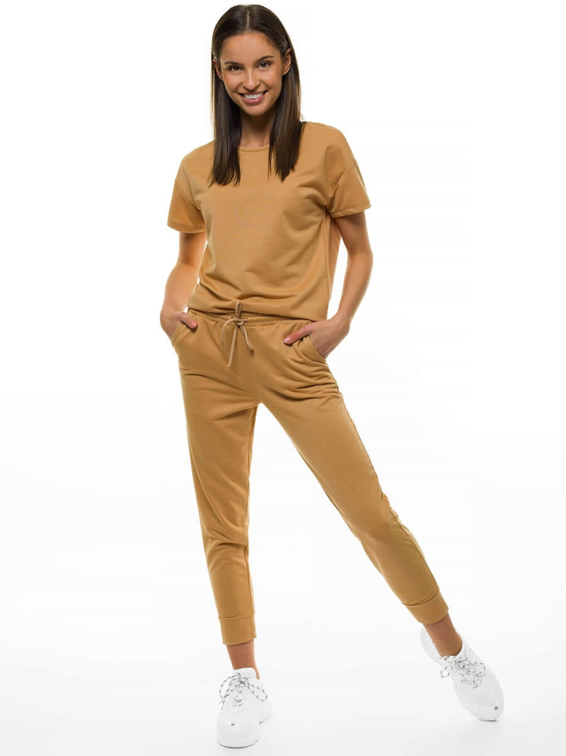 Жіночий спортивний костюм з двох частин Бежевi OZONEE O/MB1002/21
