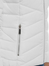 Kurtka zimowa damska z futerkiem biała OZONEE O/DK024/10