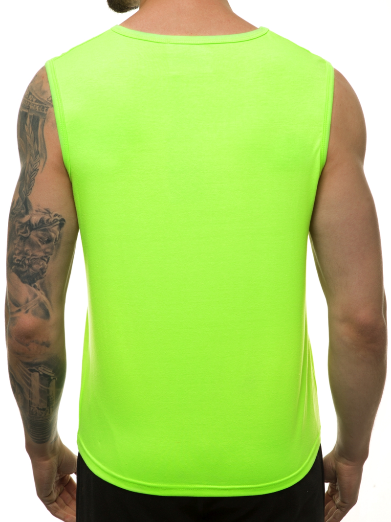 T-Shirt męski bez rękawów zielony OZONEE JS/KS2097