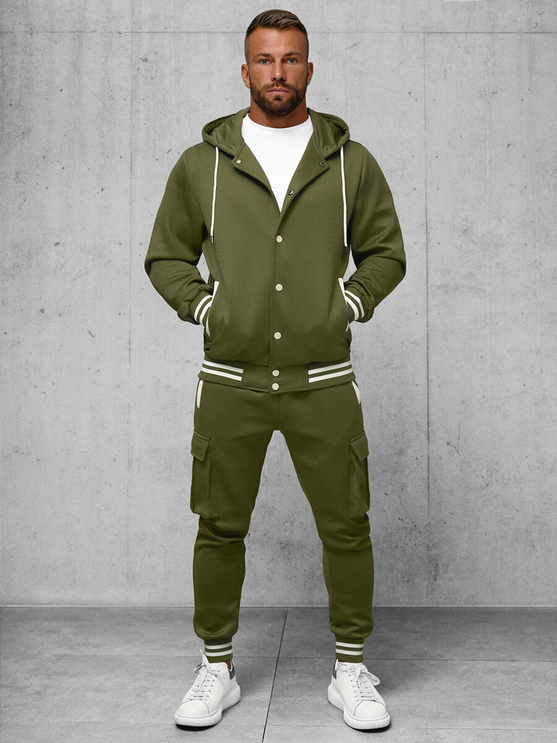 Komplet dresowy męski khaki OZONEE JS/27C6506/29