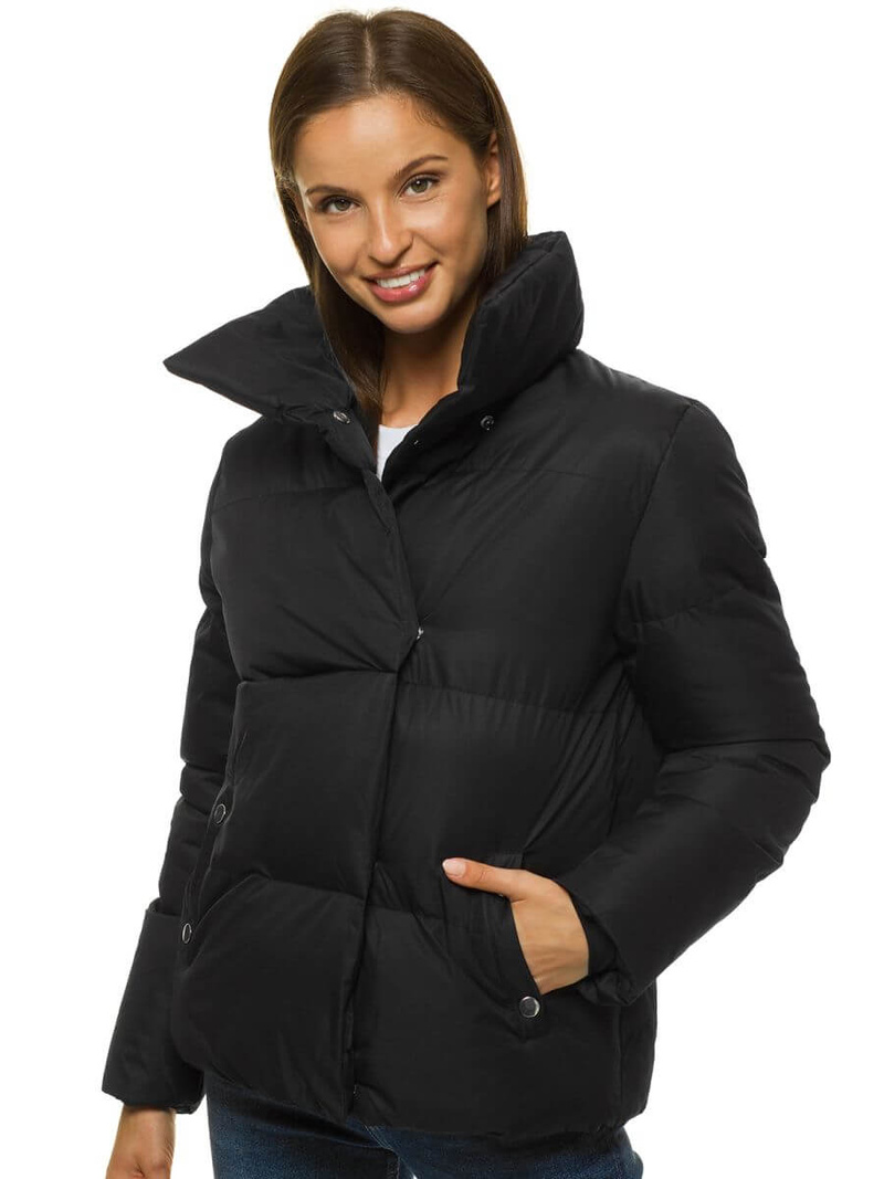 Kurtka zimowa damska czarna OZONEE JS/M23062/2