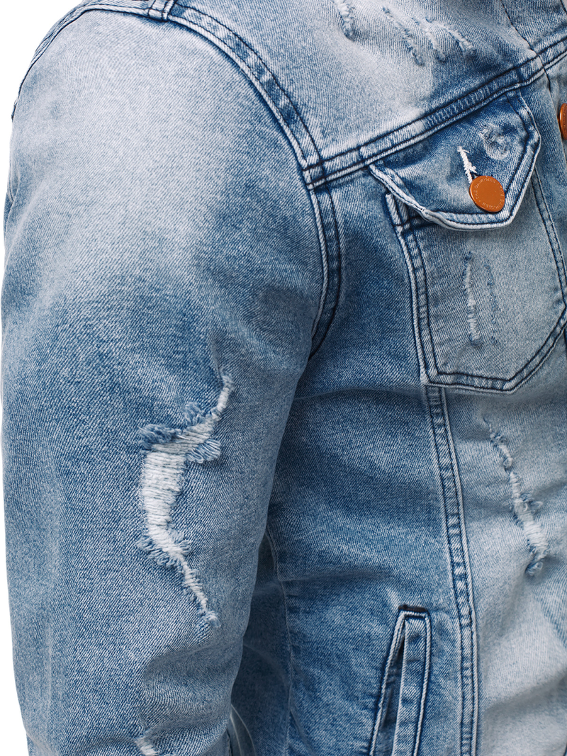 Kurtka jeans męska niebieska OZONEE G/600