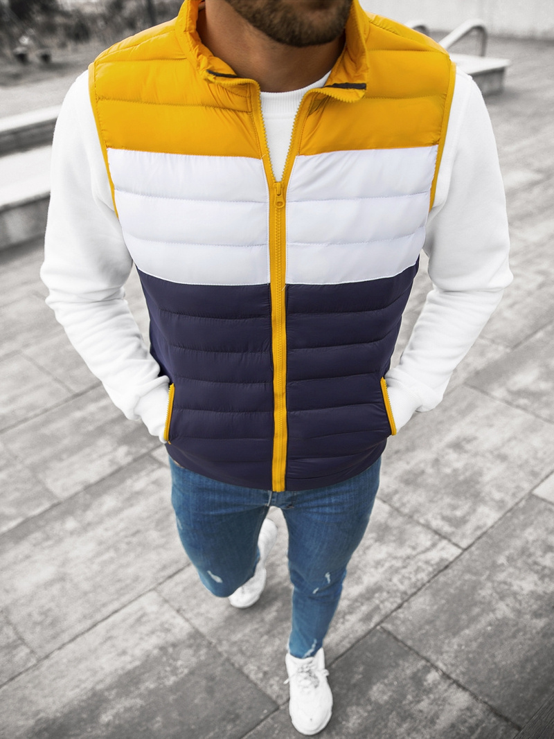 Безрукавка чоловіча Жовто/темно-синій OZONEE JS/M13076/392CZ