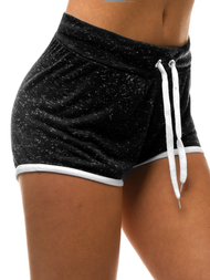 Spodenki dresowe damskie czarne OZONEE Z/D1002/1