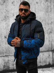 Kurtka zimowa męska pikowana granatowa OZONEE JS/27M8102