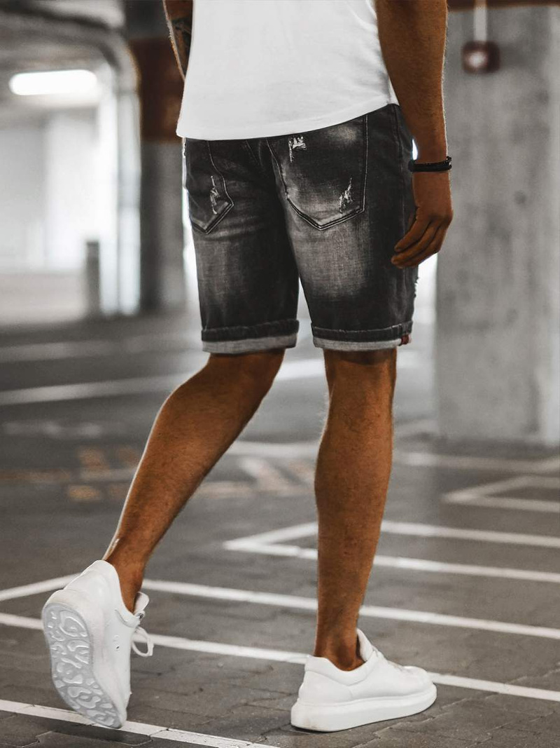 Чоловічі джинсові шорти Графітові OZONEE NB/MP0035BCZ