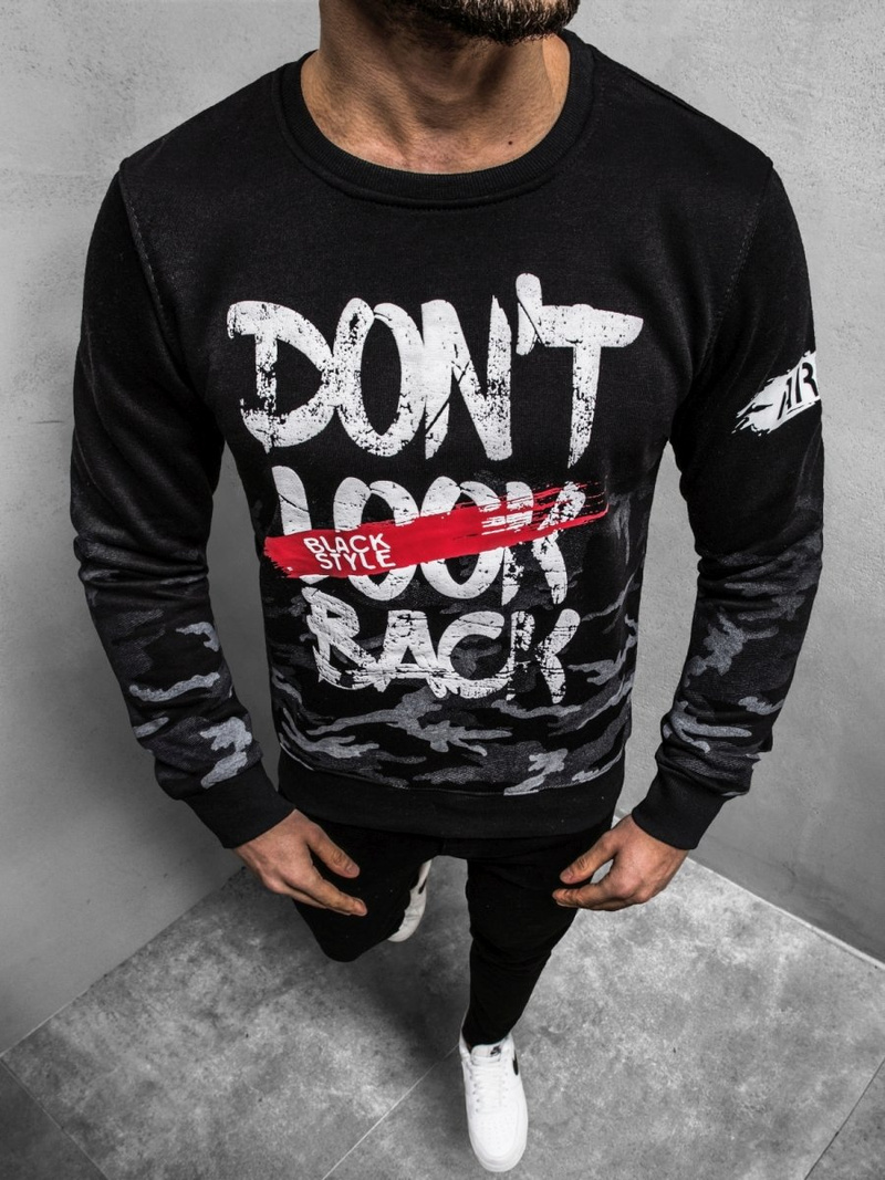 OZONEE js/dd219z bluza męska czarna