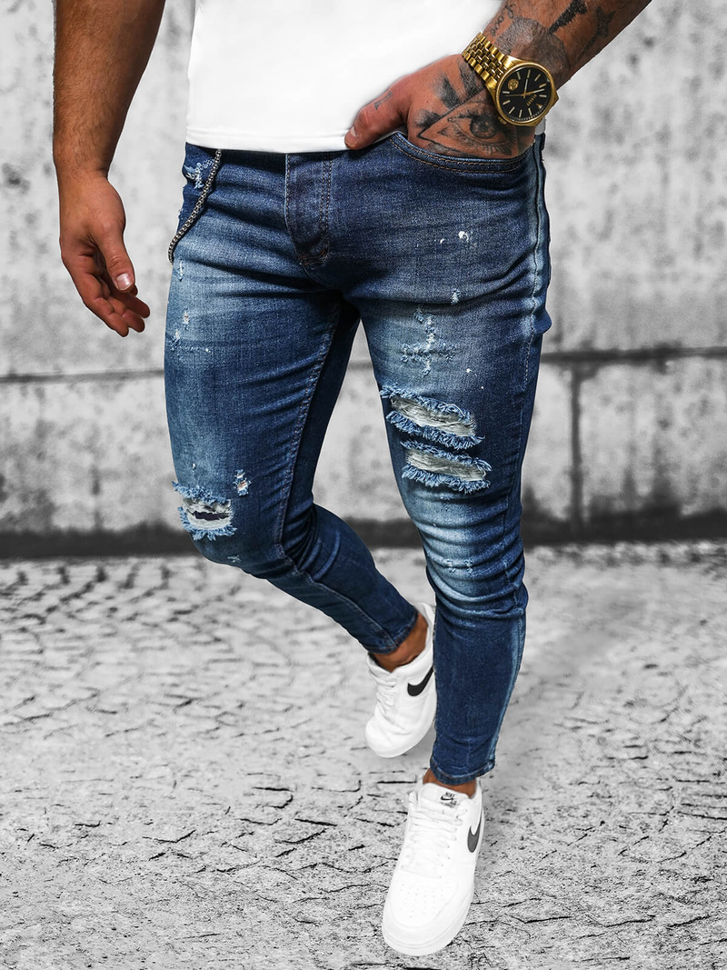 Чоловічі джинси Темно-Cинi OZONEE O/MB462